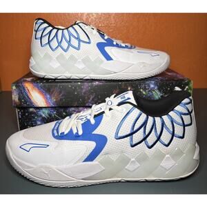 Puma LaMelo MB1 Lo Puma White/Bluemazing 376941-11 Men Size 13 ***Pre-Owned